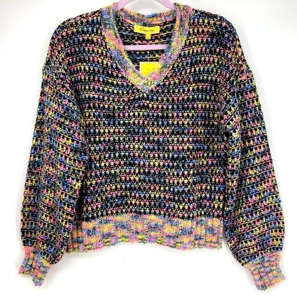 NWT Circus NY Multicolored Rainbow Sweater S - Picture 4 of 12